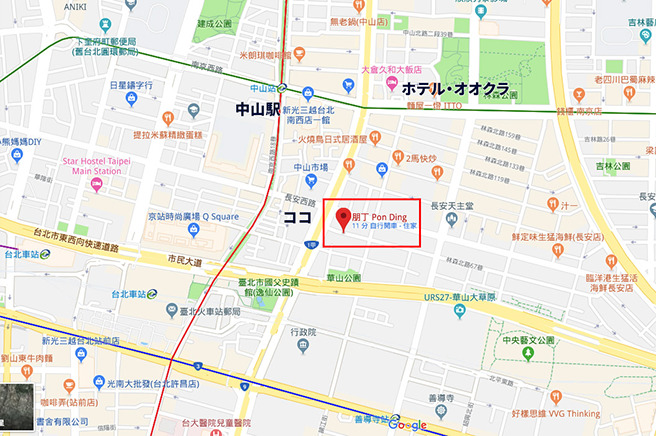 map pengding in 【台北中山地区おしゃれギャラリー/スポット】センス抜群の書店/ギャラリー「朋丁」