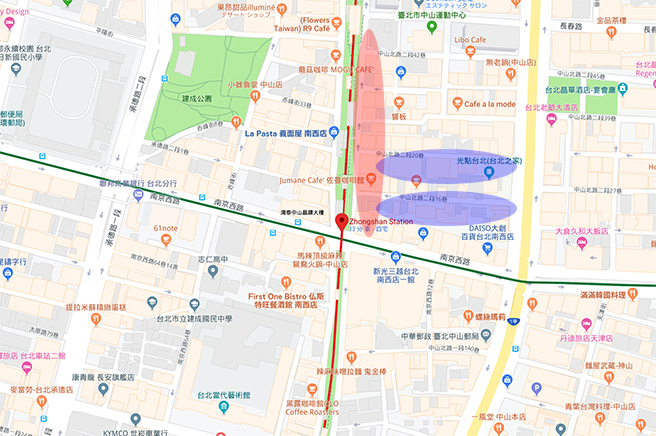 中山駅google map