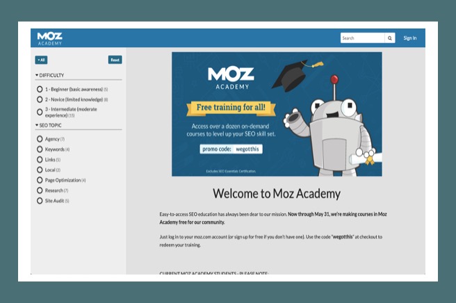 MOZ in 防疫免費資源懶人包!HBO 影集與 SEO、Adidas 課程免費看
