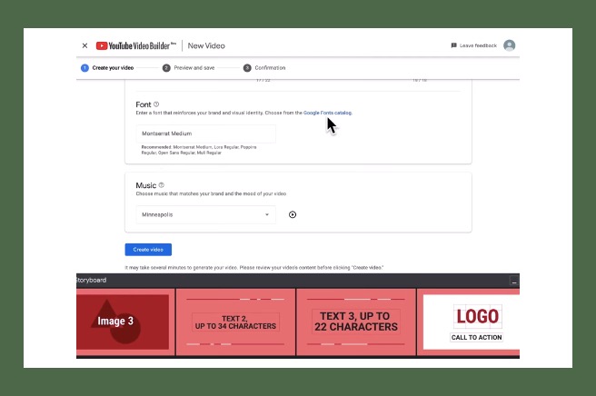 Video Builder 選擇字型 in 免經驗無痛上手!用 YouTube Video Builder 製作免費動畫影片