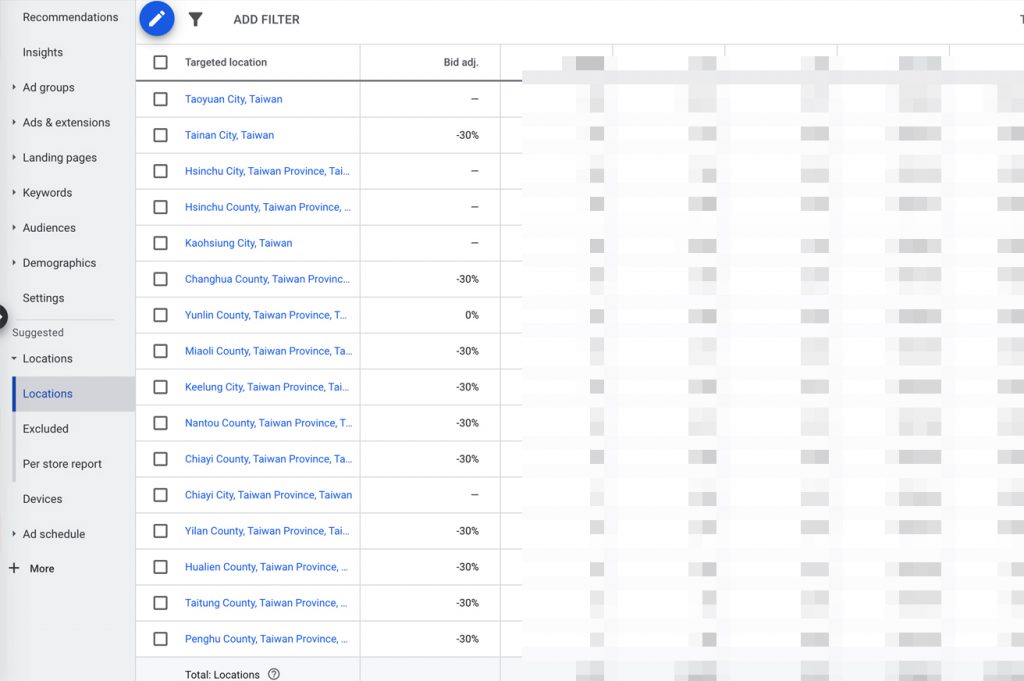 locations2 in 【Google Ads in Taiwan】3 points to check for optimization Pt.1