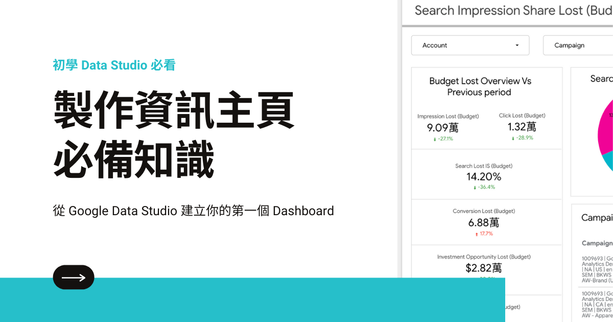 初學 Google Looker Studio 必看，製作資訊主頁 (Dashboard) 必備知識